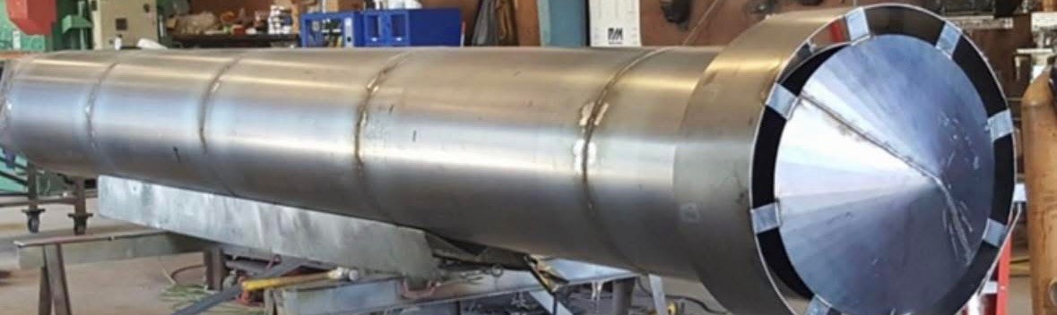 Long welded round duct run