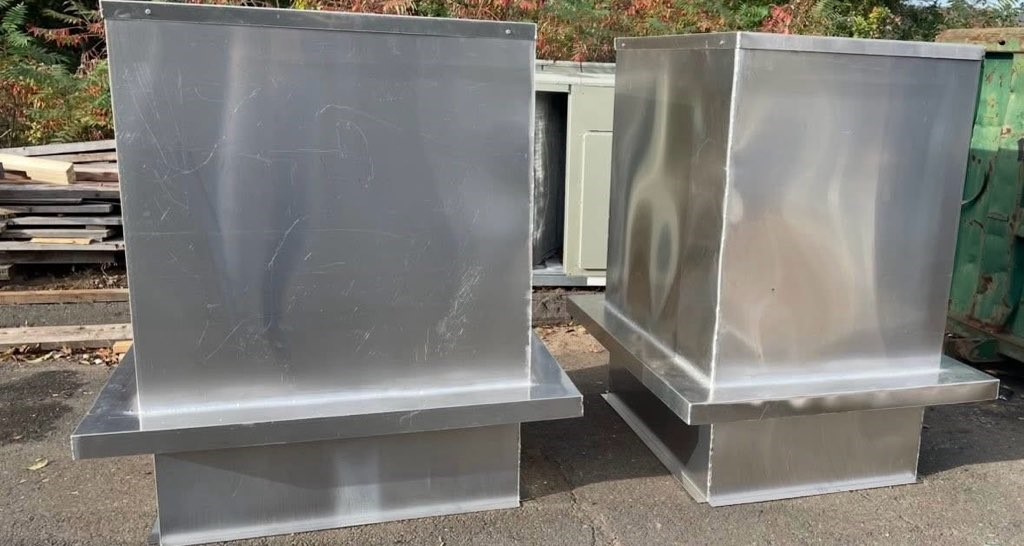 Custom square sheetmetal duct section