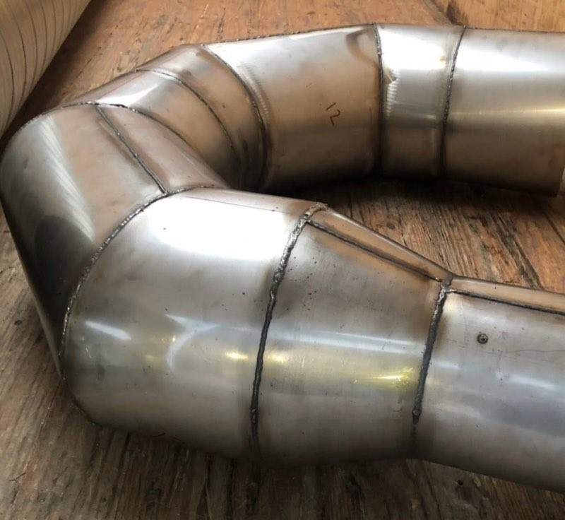 Welded duct bend
