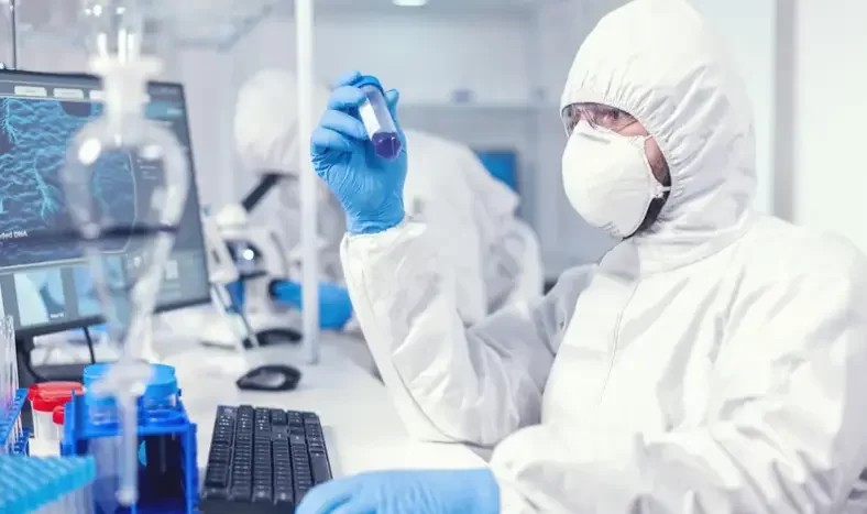 ASM technician working in a laboratory